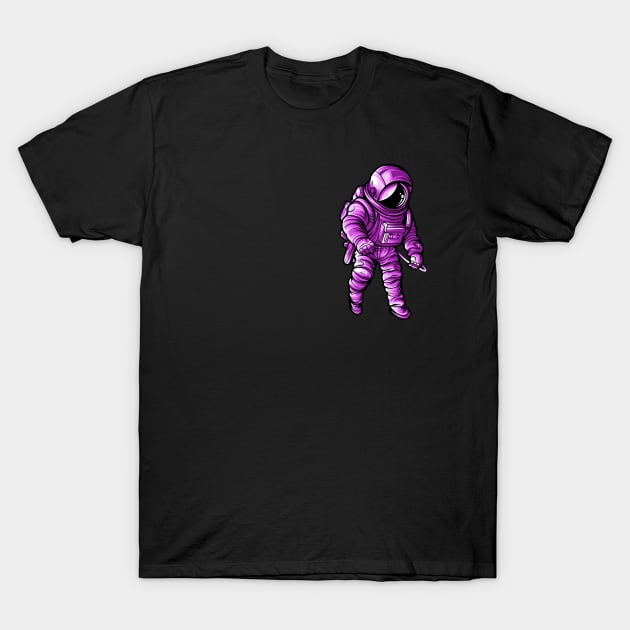 Lost in space purple astronaut T-Shirt by retropetrol